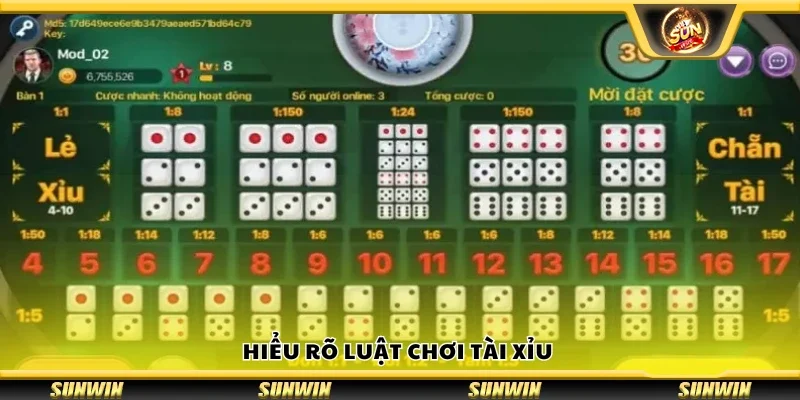 Hiểu rõ luật chơi Tài Xỉu 